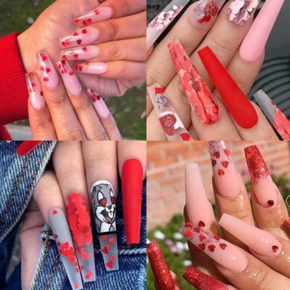 Heart Shape Nail Art Glitter Flakes 3D - Picture 4 of 4